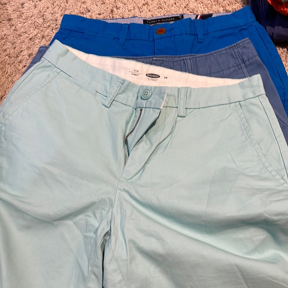 29 waist blue khaki shorts bundle